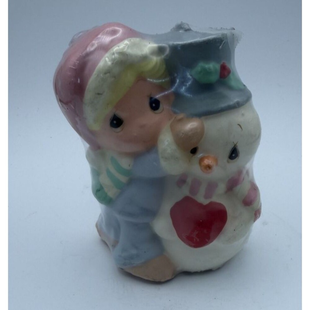 🎄⛄✨ 1996 HOLIDAY PRECIOUS MOMENTS VINTAGE SNOWMAN WAX CANDLE 🕯️❄️